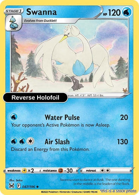 Swanna - 047/196 - [SWSH11 - SWSH11: Lost Origin] - Reverse Holofoil