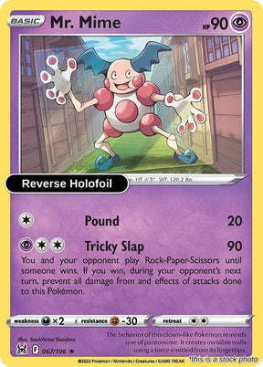 Mr. Mime - 067/196 - [SWSH11 - SWSH11: Lost Origin] - Reverse Holofoil