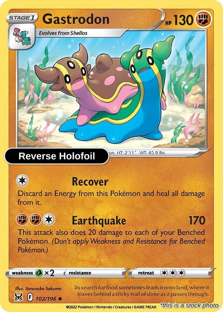 Gastrodon - 102/196 - [SWSH11 - SWSH11: Lost Origin] - Reverse Holofoil