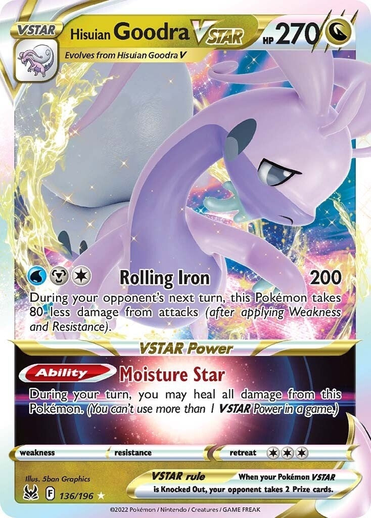 Hisuian Goodra VSTAR (136/196) [SWSH11: Lost Origin]