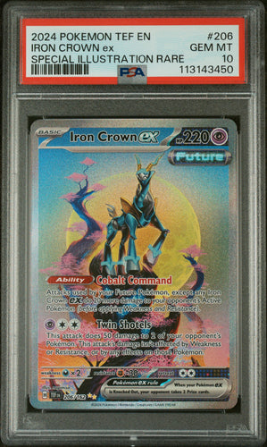 Iron Crown Ex 2024 Pokemon Temporal Forces Special Illustration Rare #206 PSA 10