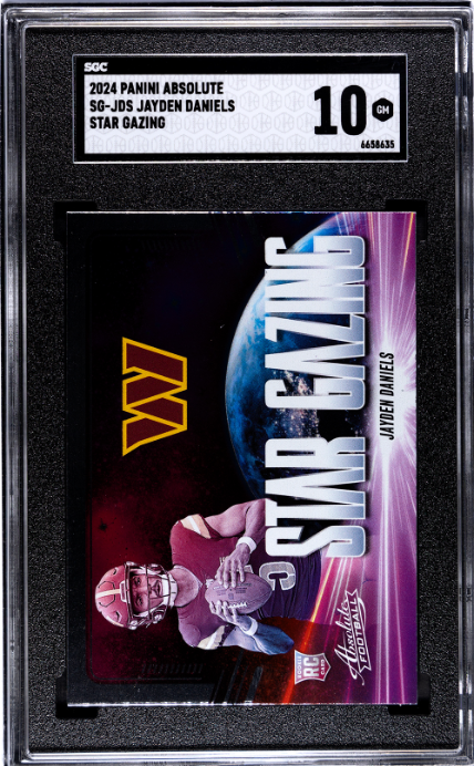 Jayden Daniels 2024 Panini Absolute Star Gazing #SG-JDS SGC 10
