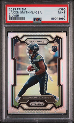 Jaxon Smith-Njigba 2023 Panini Prizm Silver Prizm #390 PSA 9