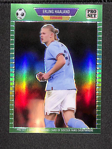 Erling Haaland 2023 Pro Set Metal Limited Edition Gold Green /10 #PSG-38