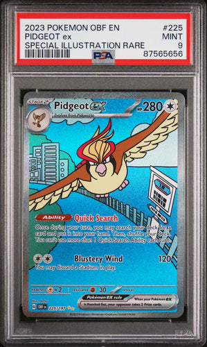 Pidgeot Ex 2023 Obsidian Flames Special Illustration Rare #225 PSA 9
