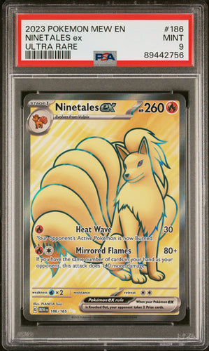 Ninetales Ex 2023 Pokemon Mew En-151 Ultra Rare #186 PSA 9