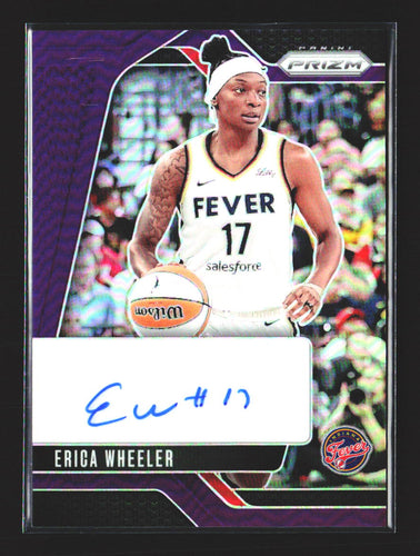 Erica Wheeler 2024 Panini Prizm WNBA Signatures Prizms Purple #SG-EW #/49