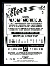 Load image into Gallery viewer, Vladimir Guerrero Jr. 2018 Panini Donruss Optic Rated Prospect Blue #RP1 /149
