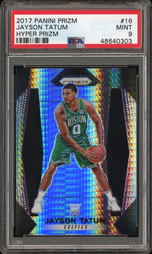 Jayson Tatum 2017 Panini Prizm Hyper Prizm #16 PSA 9