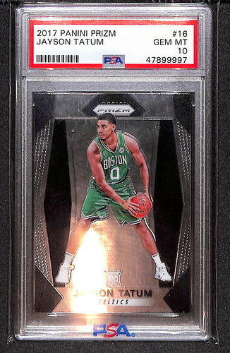 Jayson Tatum 2017 Panini Prizm #16 PSA 10