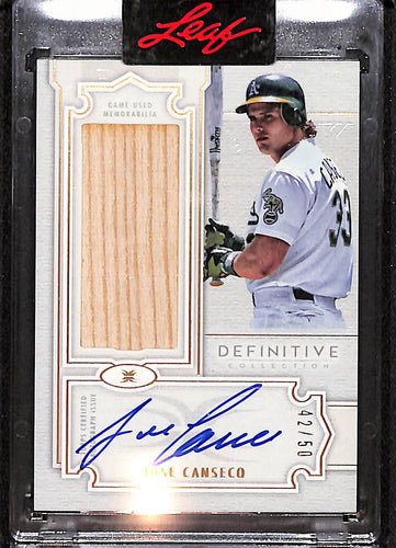 Jose Canseco 2021 Topps Definitive Autographed Relic #DARC-JC #/50