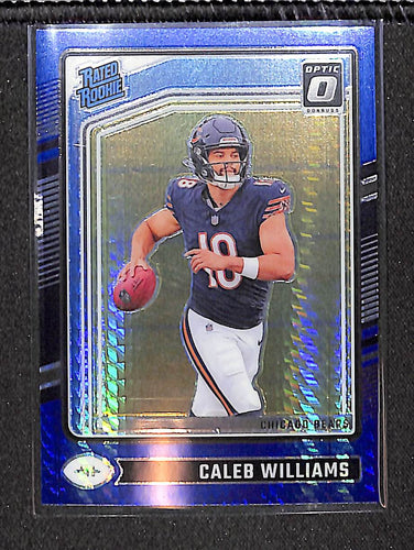 Caleb Williams 2024 Donruss Optic Blue Hyper #201