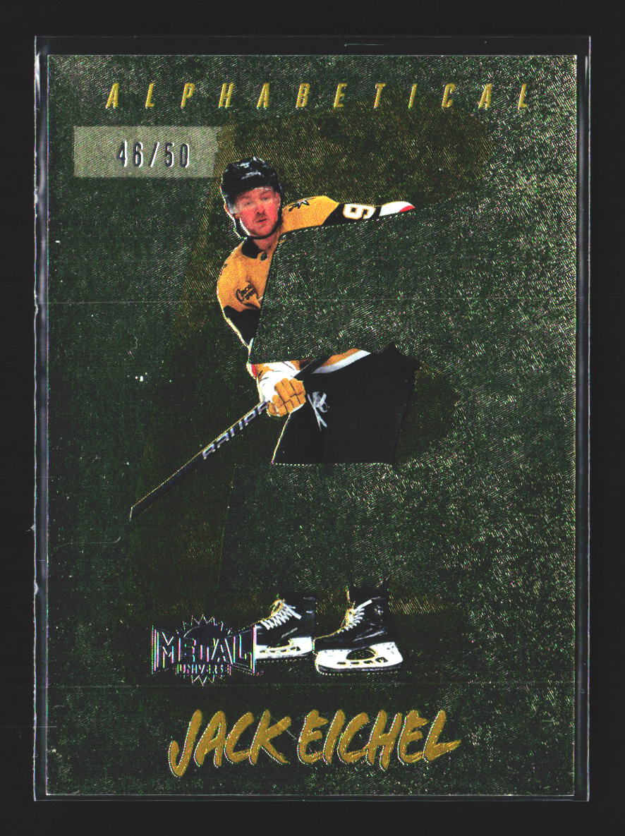 Jack Eichel 2024-25 SkyBox Metal Universe Alphabetical Gold #A-5 #/50