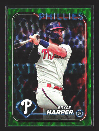 Bryce Harper 2024 Topps Green Crackle Foil #200 #/499