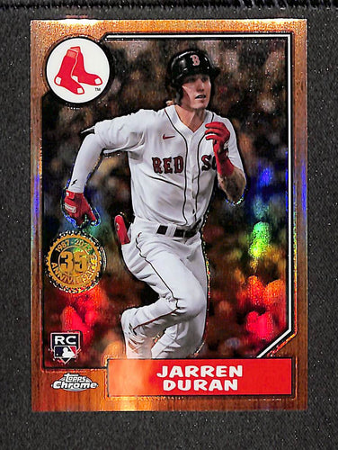 Jarren Duran 2022 Topps Chrome 35th Anniversary Orange Refractor #87BC-19 #/25