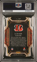 Load image into Gallery viewer, Ja&#39;Marr Chase 2021 Panini Select Green and Yellow Prizm Die Cut #247 PSA 10
