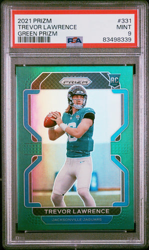 Trevor Lawrence 2021 Panini Prizm Green #331 PSA 9