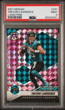 Load image into Gallery viewer, Trevor Lawrence 2021 Panini Mosaic Prizm Camo Pink #241 PSA 9
