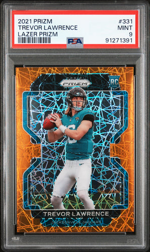 Trevor Lawrence 2021 Panini Prizm Lazer #331 PSA 9
