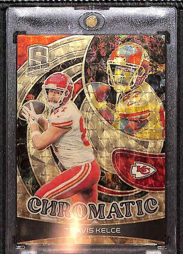 Travis Kelce 2023 Panini Spectra Chromatic Gold #CH-TK #/1