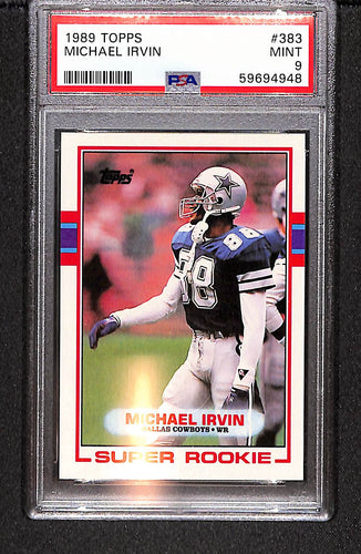 Michael Irvin 1989 Topps #383 PSA 9