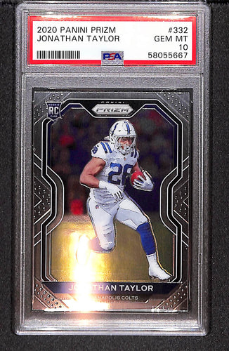 Jonathan Taylor 2020 Panini Prizm #332 PSA 10