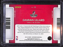 Load image into Gallery viewer, Damian Lillard 2021-22 Panini Contenders Game Night Ticket Cracked Ice #12 #/25
