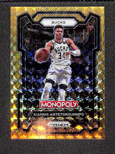 Load image into Gallery viewer, Giannis Antetokounmpo 2023-24 Panini Prizm Monopoly Gold #49 #/49
