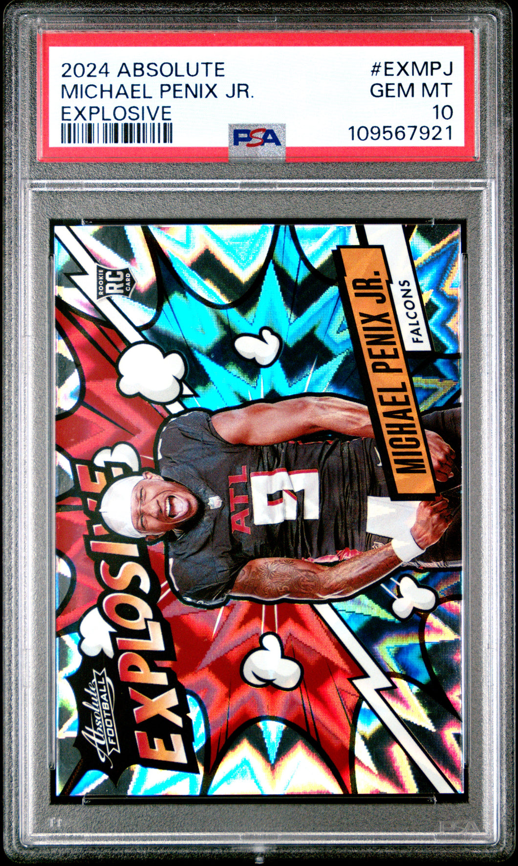 Michael Penix Jr. 2024 Panini Absolute Explosive #EX-MPJ PSA 10