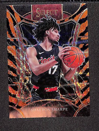 Shaedon Sharpe 2023-24 Panini Select Tiger Prizms #386