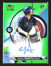 Load image into Gallery viewer, Jonathan Aranda 2023 Finest Finest Autographs Green Refractor #FA-JA #/99
