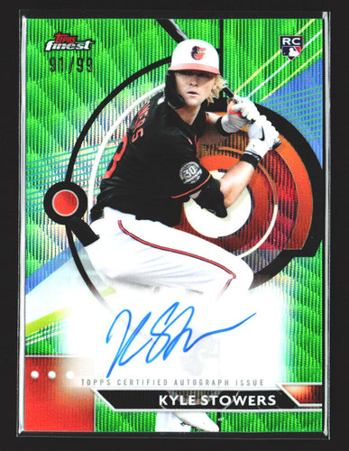 Kyle Stowers 2023 Finest Finest Autographs Green Wave Refractor #FA-KS #/99