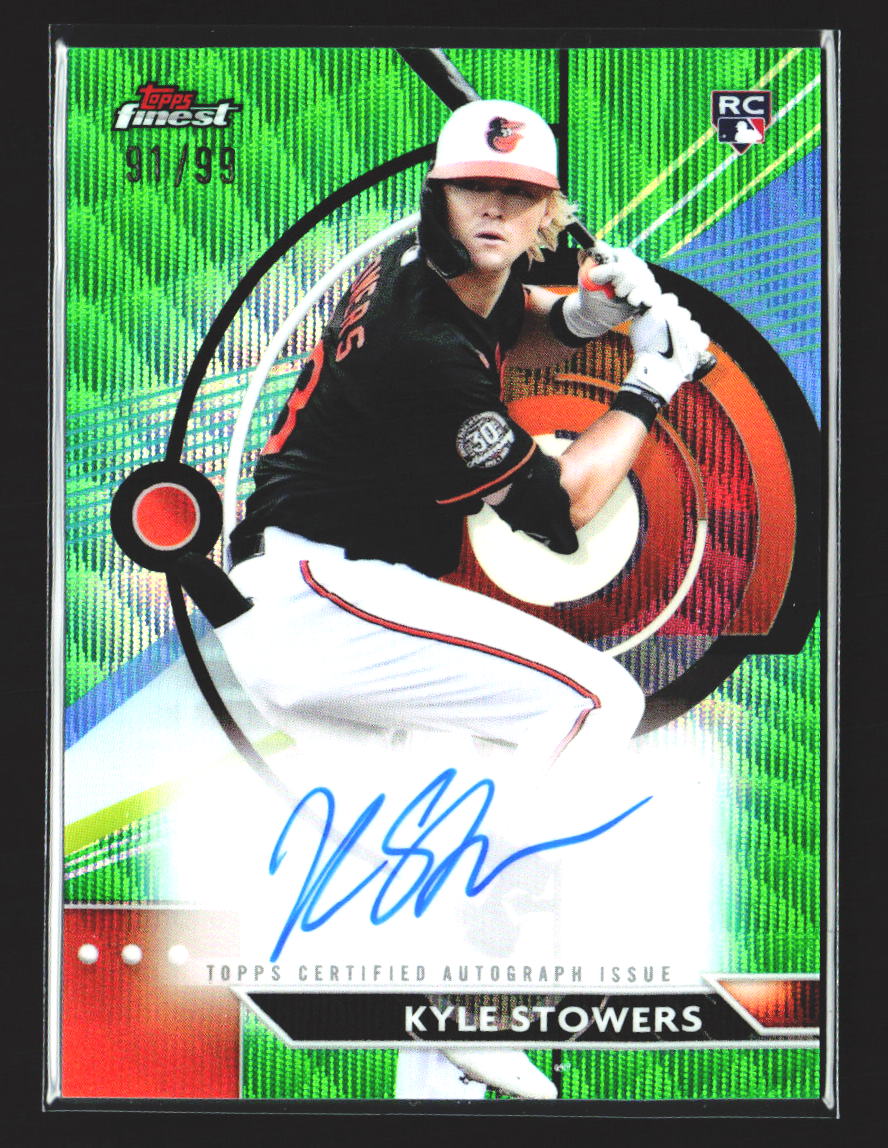 Kyle Stowers 2023 Finest Finest Autographs Green Wave Refractor #FA-KS #/99