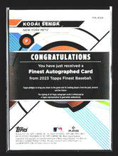 Load image into Gallery viewer, Kodai Senga 2023 Finest Finest Autographs Orange Refractor #FA-KSA #/25
