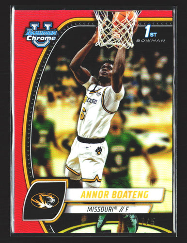Annor Boateng 2024-25 Bowman University Chrome Red Refractor #7 #/5