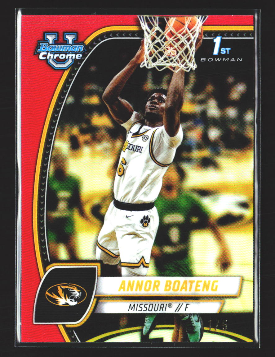Annor Boateng 2024-25 Bowman University Chrome Red Refractor #7 #/5