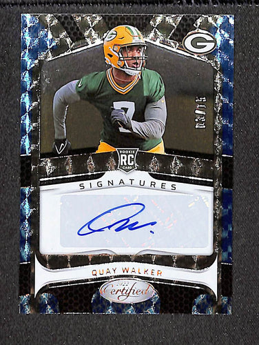 Quay Walker 2022 Panini Certified Rookie Signatures Teal Etch #RS-QW #/15