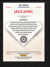 Load image into Gallery viewer, Jace Jung 2024 Panini Boys of Summer Jumbo Prospect Materials #JPM-JJ #/49
