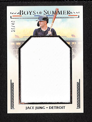 Jace Jung 2024 Panini Boys of Summer Jumbo Prospect Materials #JPM-JJ #/49