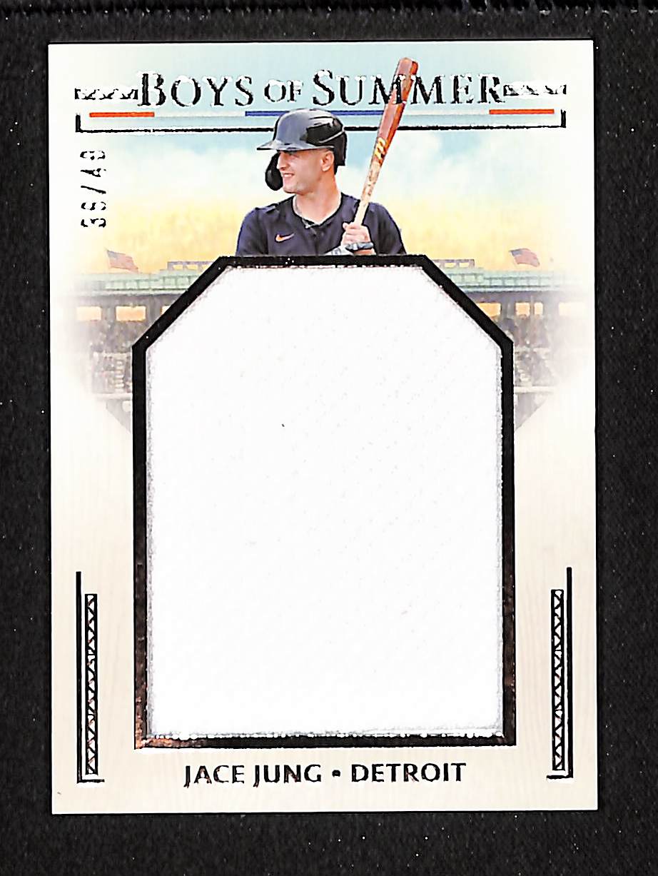 Jace Jung 2024 Panini Boys of Summer Jumbo Prospect Materials #JPM-JJ #/49