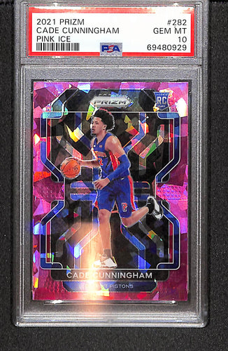 Cade Cunningham 2021-22 Panini Prizm Pink Ice #282 PSA 10