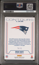 Load image into Gallery viewer, Drake Maye 2024 Panini Phoenix Contours Blue #CON-DME #/50 PSA 10
