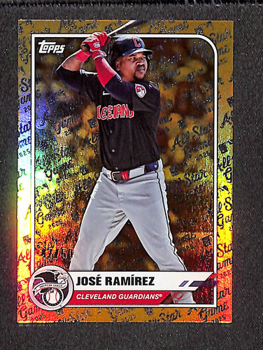 José Ramírez 2025 Topps All Star Game Gold Foil #71 #/50