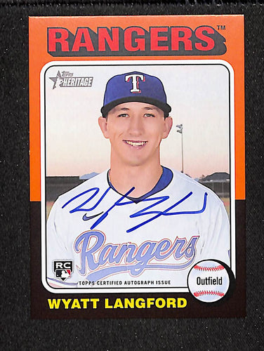 Wyatt Langford 2024 Topps Heritage Real One Autographs (High Number) #ROAWL