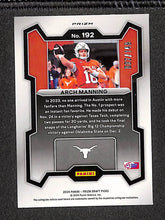 Load image into Gallery viewer, Arch Manning 2024 Panini Prizm Draft Picks Purple Ice #192 #/149

