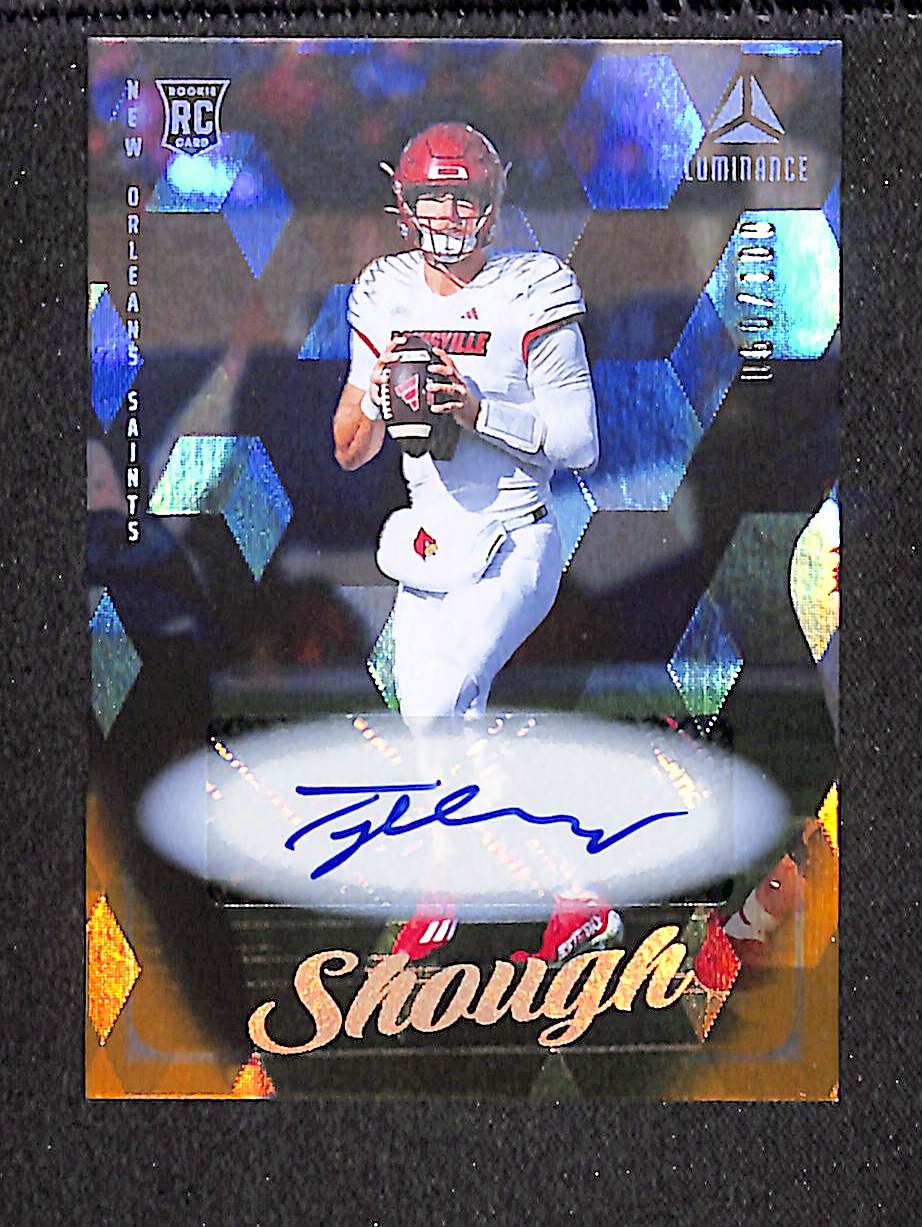 Tyler Shough 2025 Panini Luminance Base Luminance Gold Auto #130 #/100