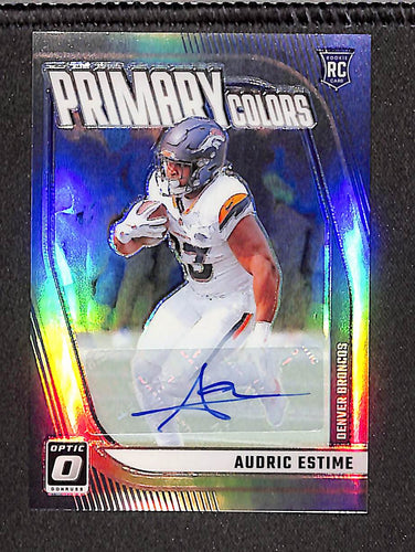 Audric Estime 2024 Donruss Optic Rookie Primary Colors Autographs #12 #/99