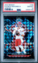 Load image into Gallery viewer, Patrick Mahomes II 2024 Panini Mosaic Mosaic Genesis #106 PSA 10
