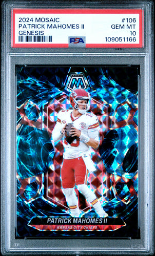 Patrick Mahomes II 2024 Panini Mosaic Mosaic Genesis #106 PSA 10