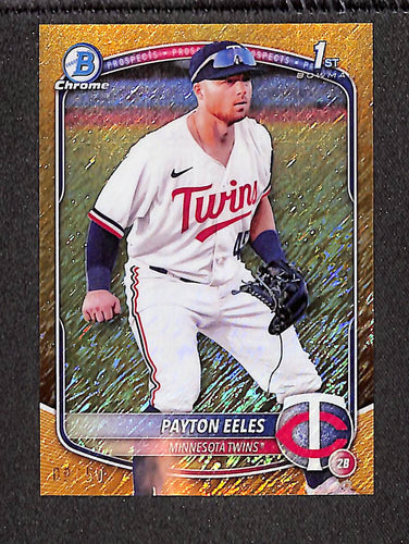 Payton Eeles 2025 Bowman Chrome Prospects Gold Shimmer Refractor #BCP-78 #/50